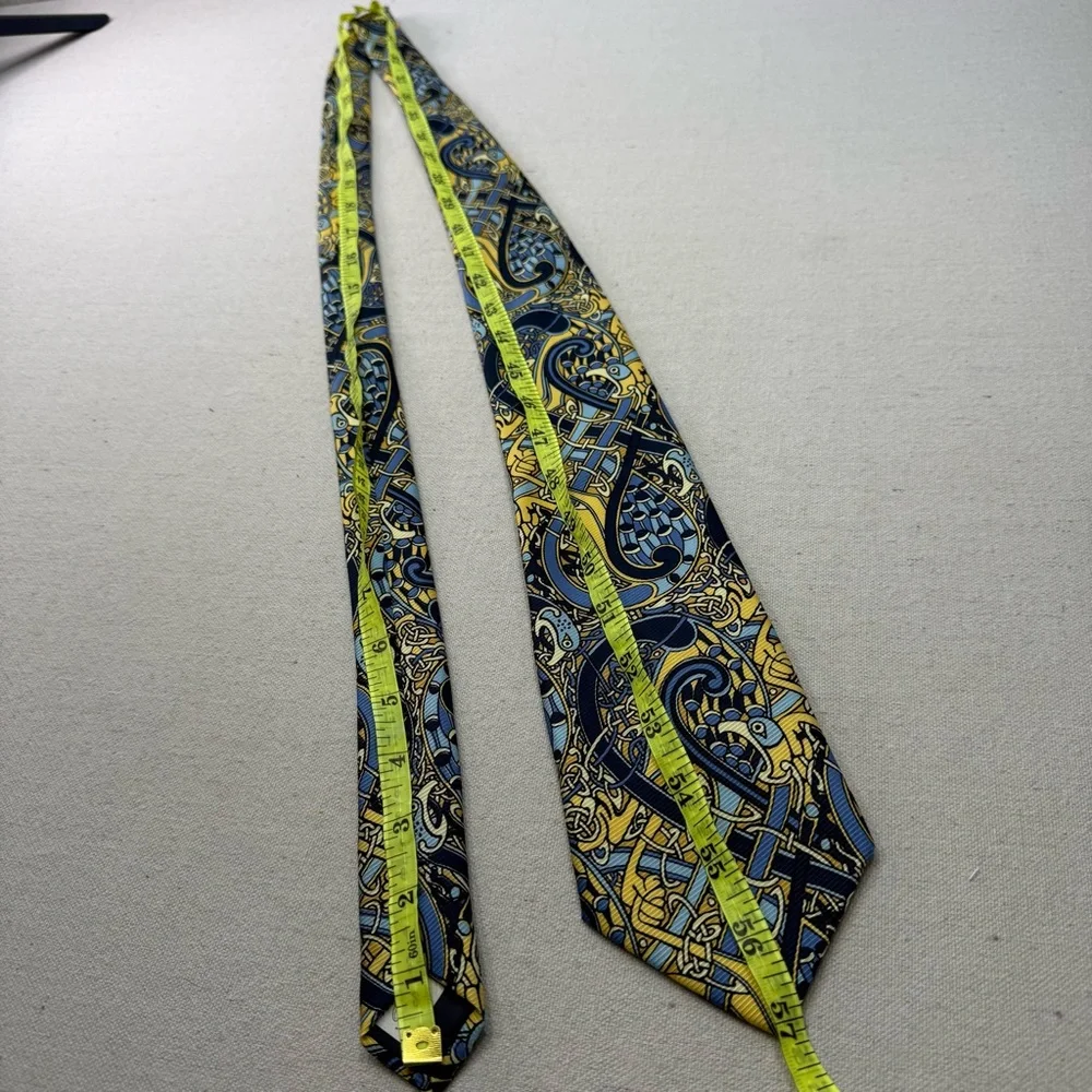 Van Heusen Blue & BSL Blue & Yellow Artistic Ties